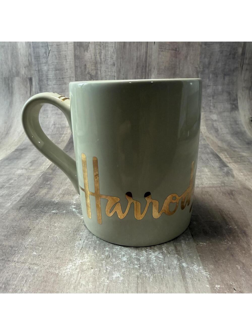 Harrods Knightsbridge Coffee Cup London Ivory Gold Mug Tea Mug